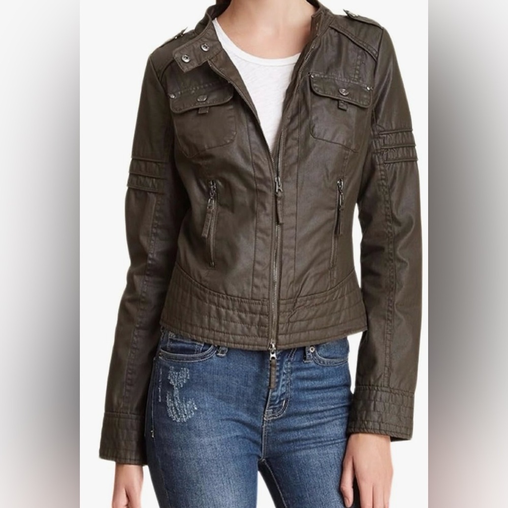 BLANC NOIR MOTO JACKET